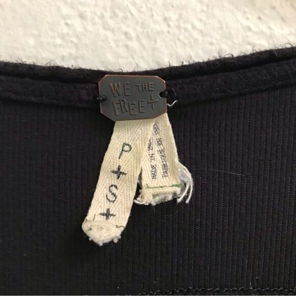 Free People We the Free Malibu black thermal top S - Picture 4 of 5